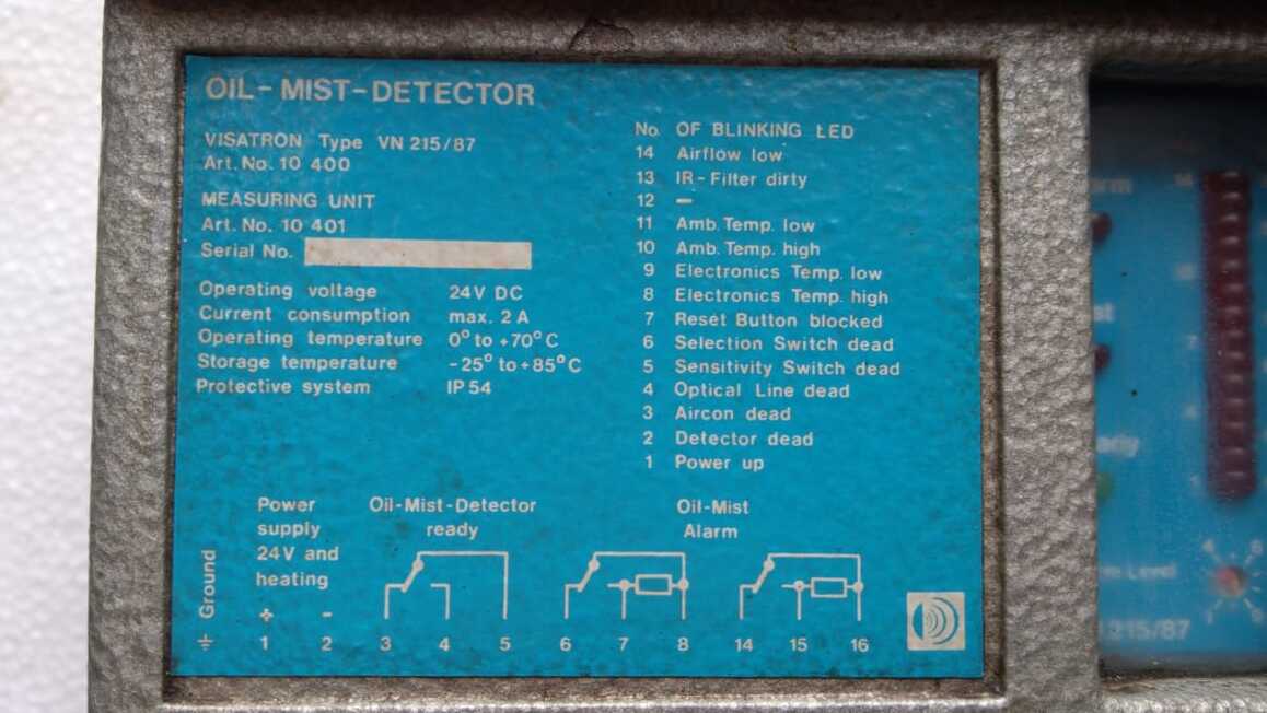 Second hand Schaller Visatron VN 215/87  Oil Mist Detector